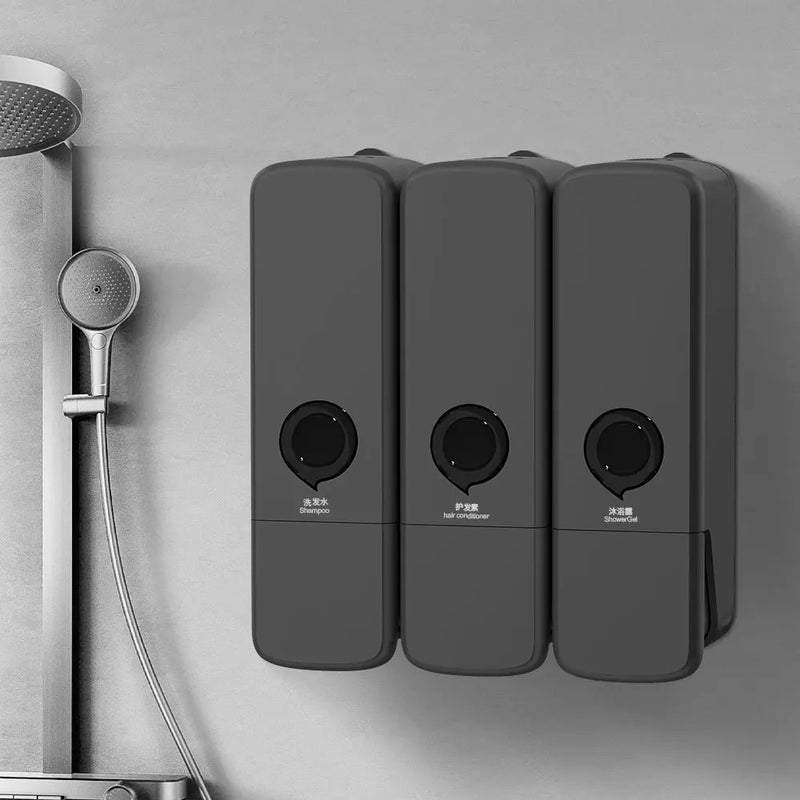 Bluejw Modern Hotel ABS Bath Set Foam Soap Dispenser Manual Single/Double/Triple Shower Gel Shampoo Hand Soap Bathroom Organizer with Optional Handheld Shower - Image 2